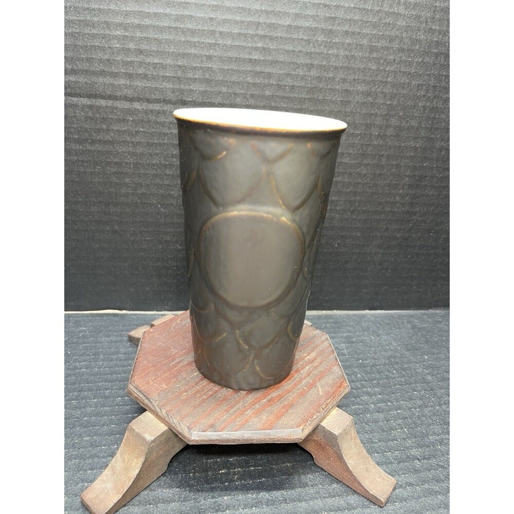 Starbucks Tumbler Mermaid Scales Anniversary Collection 2016 Bronze Ceramic 10oz